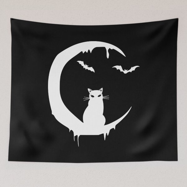 Item preview, Gothic Cat on Moon designed and sold by MysticMoonVibes.
