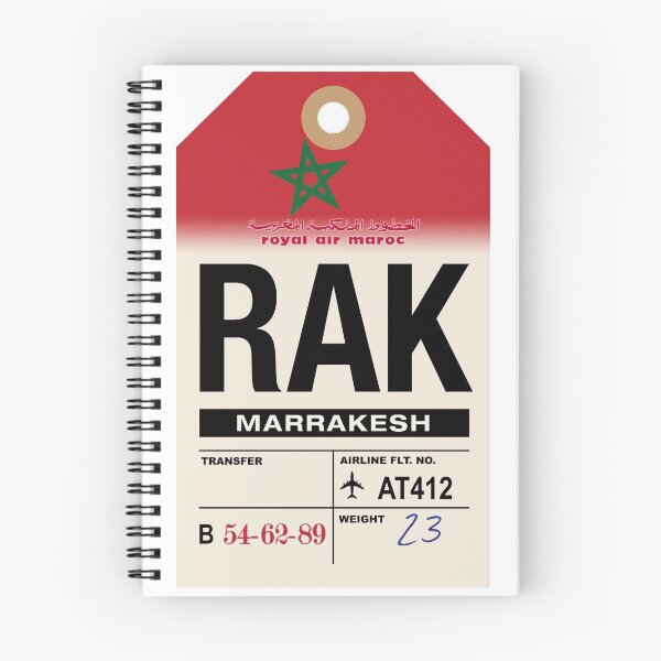 Artikelvorschau, Marrakesch (RAK) Marokko Airline Gepäckanhänger entworfen und verkauft von travelwitheric.
