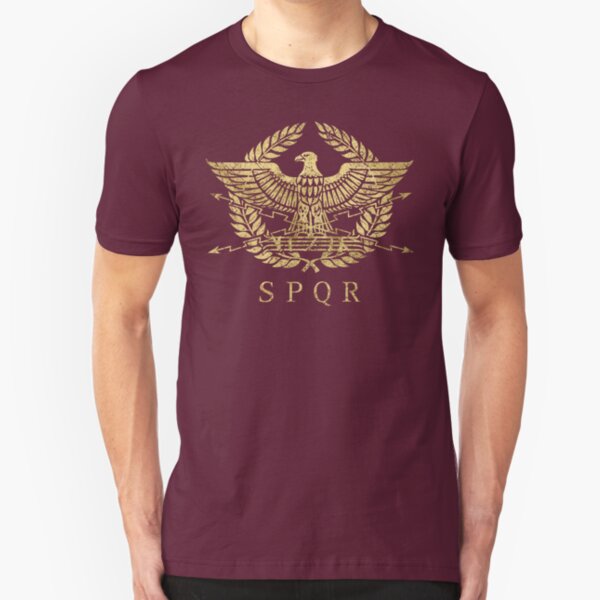 Roman Empire Eagle Emblem - Vintage Gold Slim Fit T-Shirt