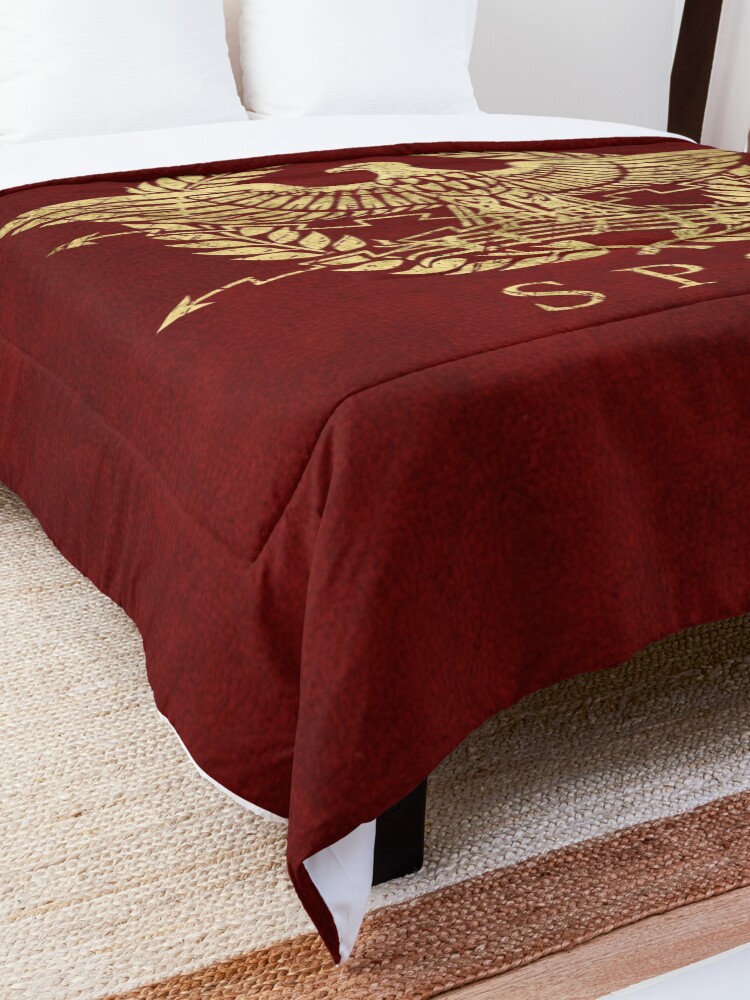 Alternate view of Roman Empire Eagle Emblem - Vintage Gold Comforter