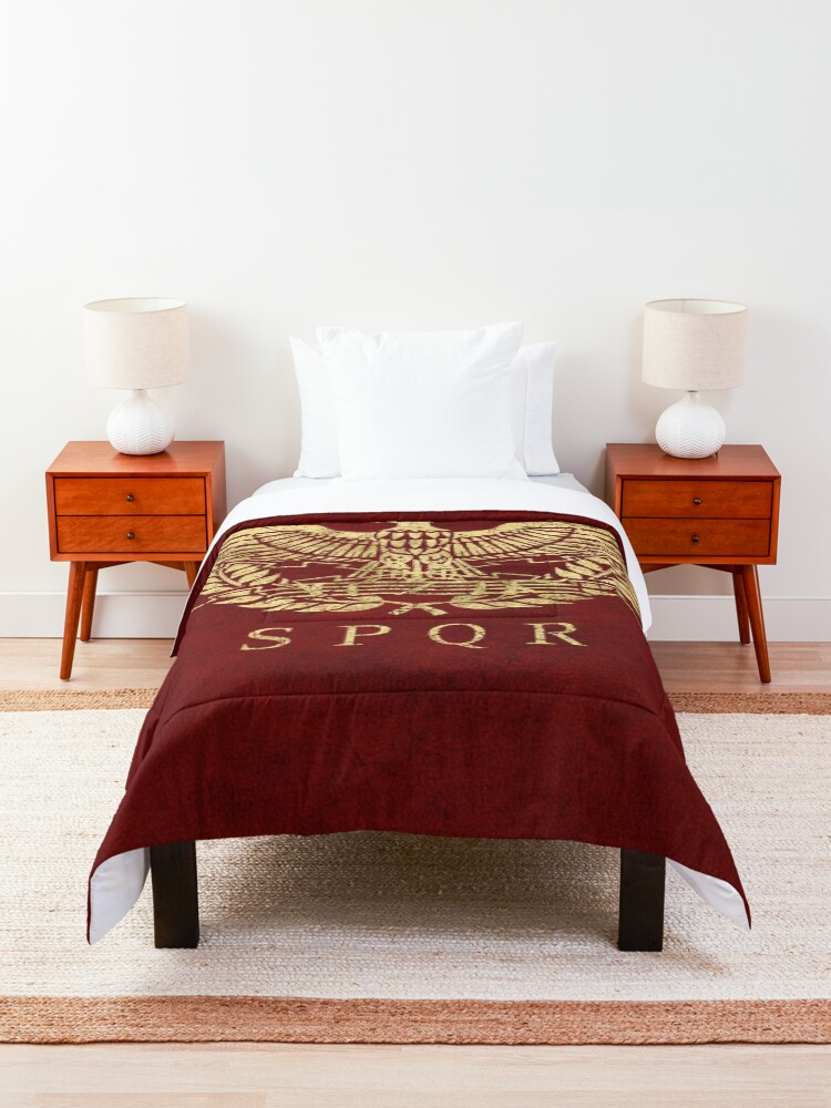 Alternate view of Roman Empire Eagle Emblem - Vintage Gold Comforter