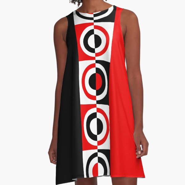 Aperçu de l'œuvre Cibles de mod en rouge, noir et blanc créée et vendue par ArtformDesigns.