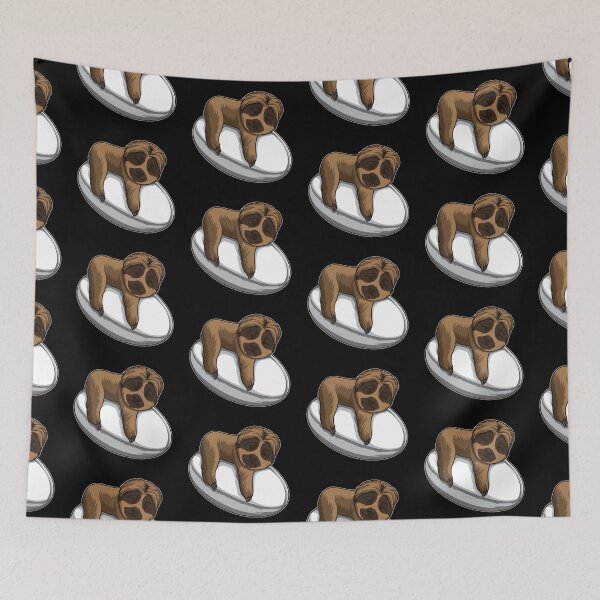 Item preview, Cute Sloth Sleeps On A Rugby Ball designed and sold by anziehend.