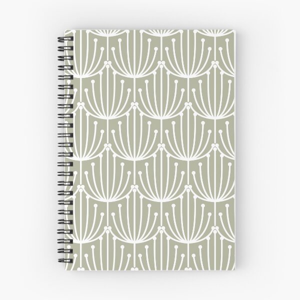 Item preview, Mid Century Modern, Retro, Floral, Pattern, in sage green designed and sold by meggydesigns.