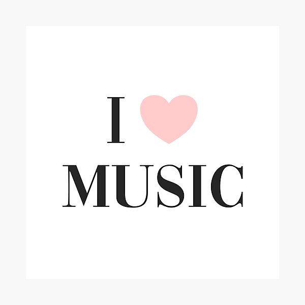 I love music Photographic Print