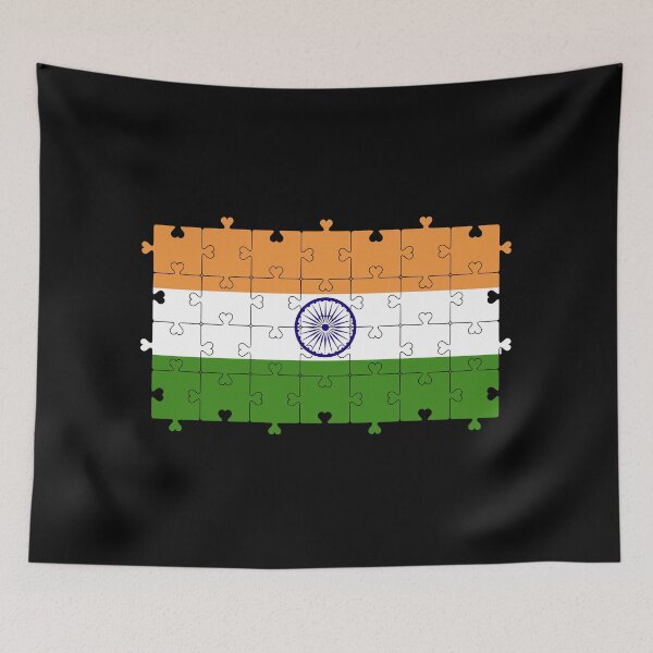 Item preview, Autism Heart Jigsaw Puzzle Flag of India designed and sold by Chakibalami.