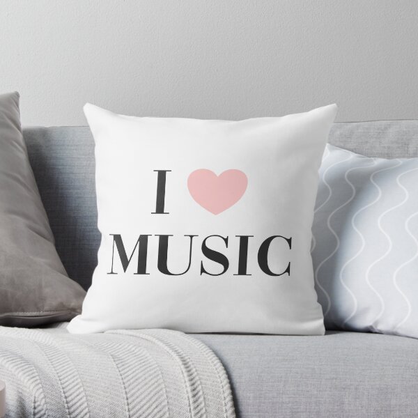 I love music Throw Pillow