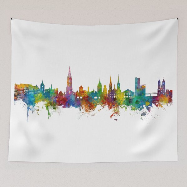 Item preview, Freiburg Germany Skyline designed and sold by ArtPrints.