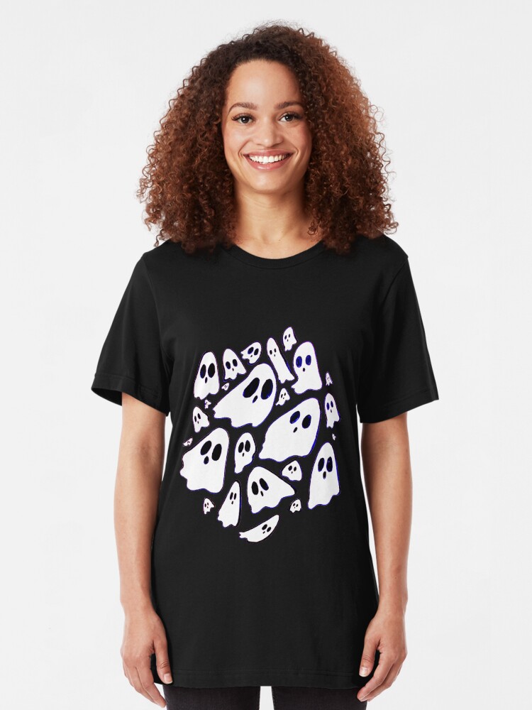 Alternate view of Inktober Ghosts Slim Fit T-Shirt