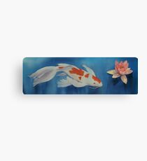 Koi & Waterlilly Canvas Print