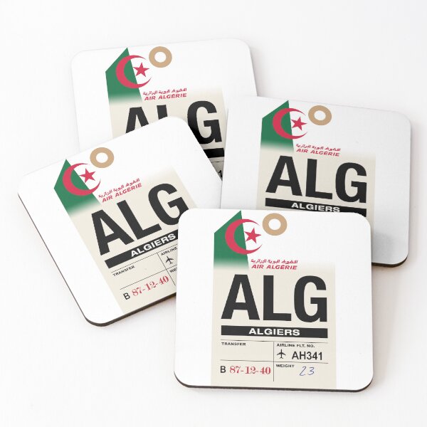 Artikelvorschau, Gepäckanhänger für Fluggesellschaften in Algier (ALG) Algerien entworfen und verkauft von travelwitheric.