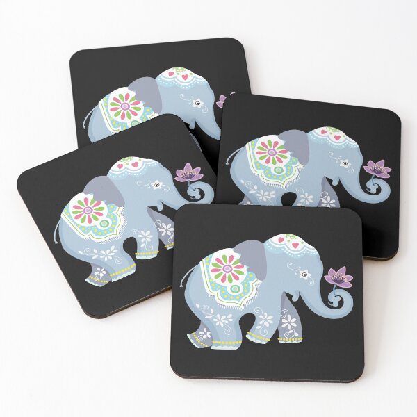 Item preview, Ornate Elephant With Lotus designed and sold by SuperrSunday.