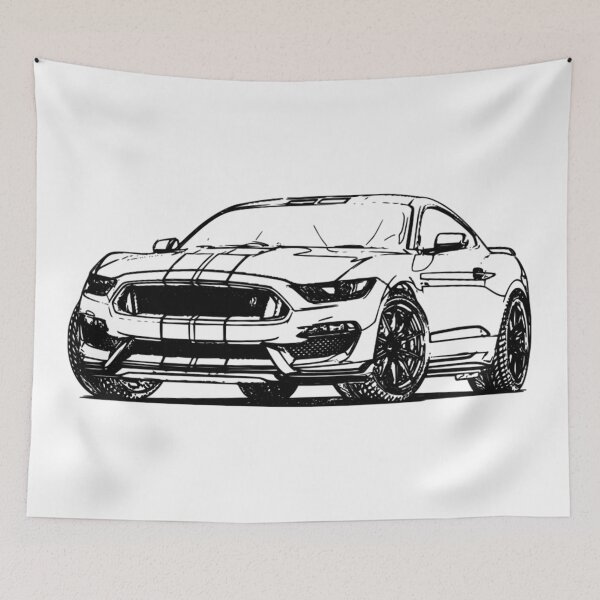 Item preview, Mustang Sketch Shelby 2019 Black designed and sold by CharlieCreator.