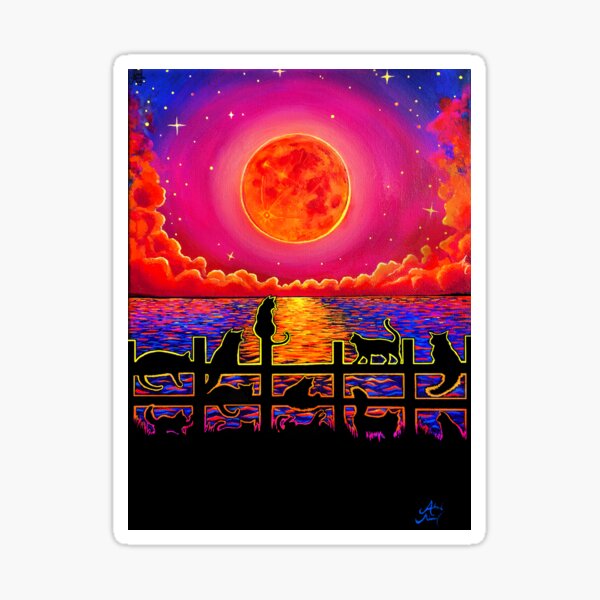 Moonrise Meeting Sticker
