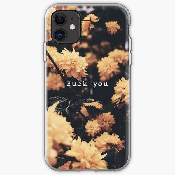 Fuck You - Flowers Pattern iPhone Soft Case