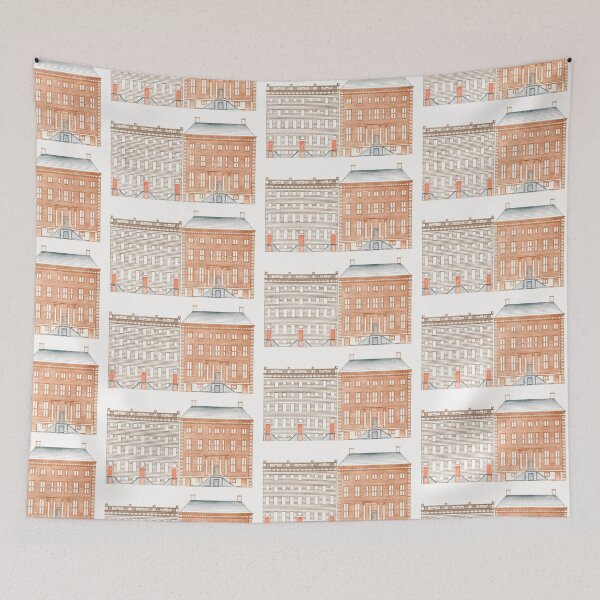 Item preview, Kitsch vintage Architectural illustration designed and sold by Vintage Designs +.