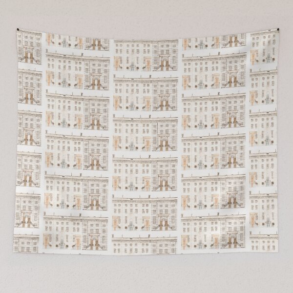 Item preview, Kitsch vintage Architectural illustration designed and sold by Vintage Designs +.