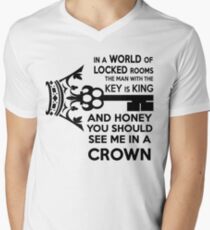 Moriarty Key Quote - Black Text Men's V-Neck T-Shirt