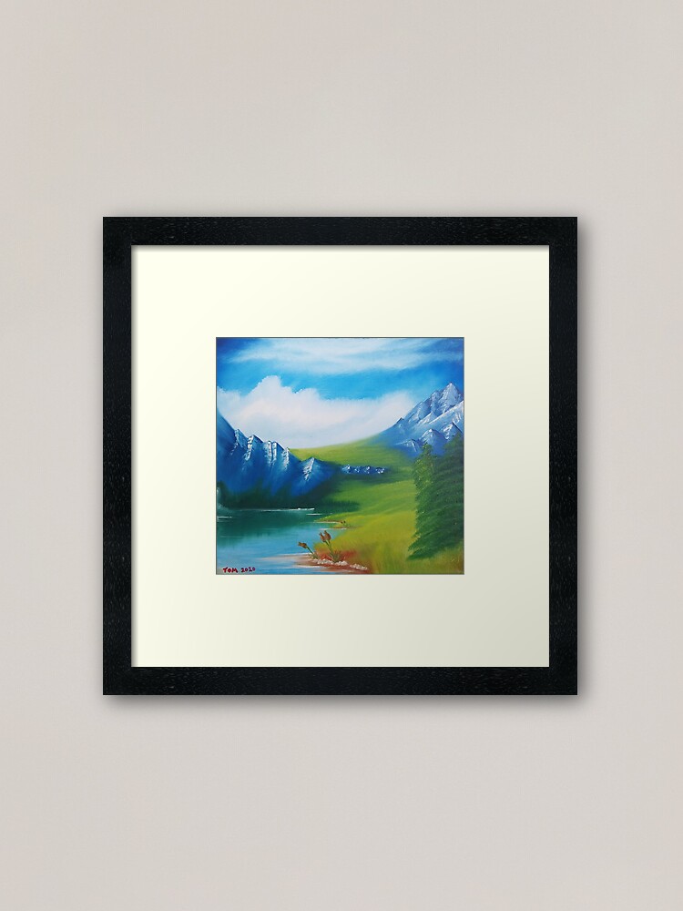 Alternate view of Mountain Lakeside of Heim'dal Framed Art Print