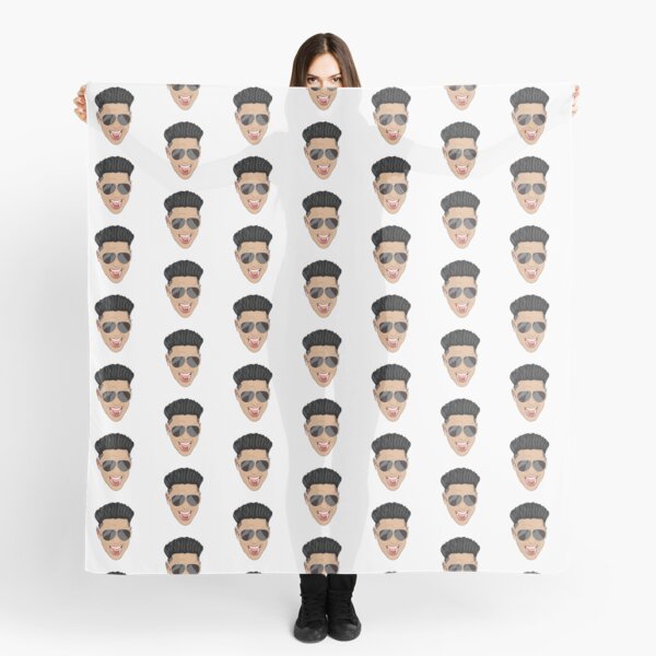 Vista previa del artículo con la obra «Pegatina de Pauly D Face como se ve en las vacaciones familiares en la costa de Jersey», diseñado y vendido por snowshade.