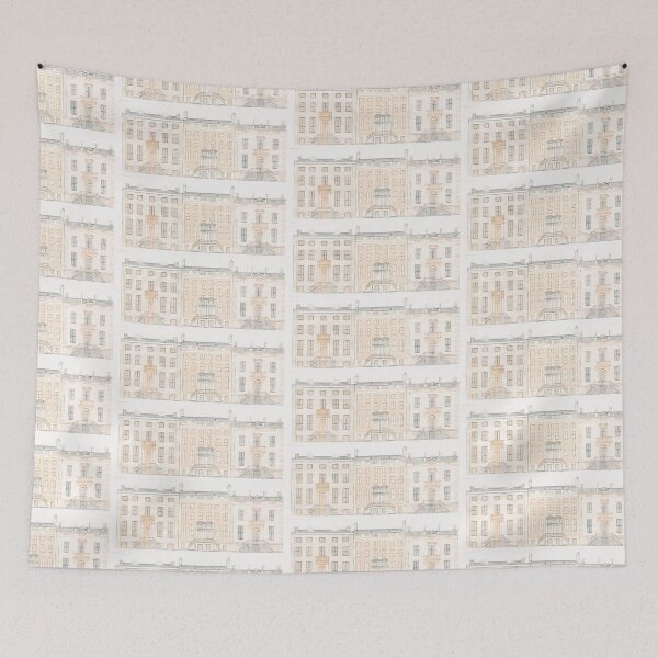 Item preview,  Kitsch vintage Architectural illustration designed and sold by Vintage Designs +.