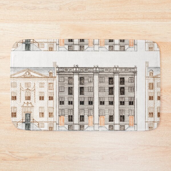 Item preview,  Kitsch vintage Architectural illustration designed and sold by Vintage Designs +.