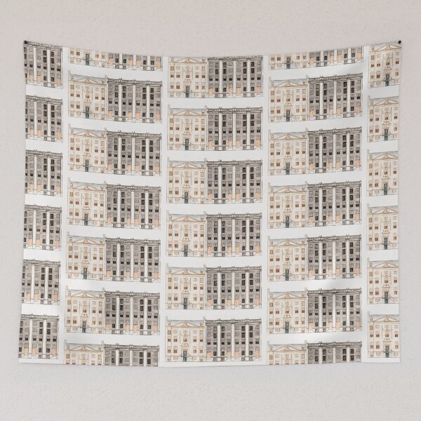 Item preview,  Kitsch vintage Architectural illustration designed and sold by Vintage Designs +.