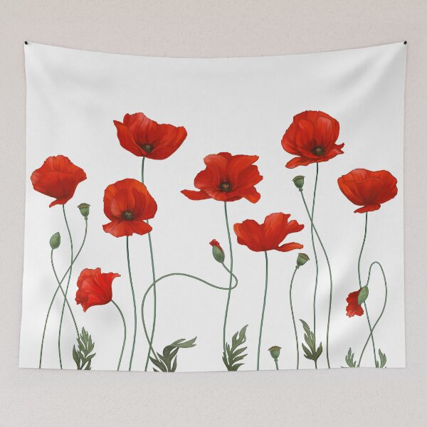 Item preview, Poppy Stems. designed and sold by Iker Paz Studio.