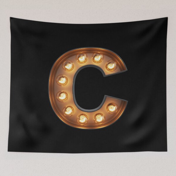Item preview, C Initial Neon Lights | Monogram designed and sold by SoNifty.