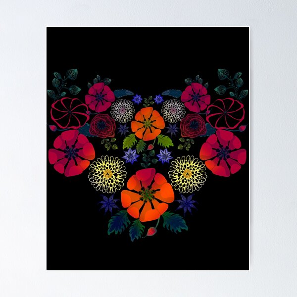 Item preview, Vintage Ukrainian Embroidery Vyshyvanka Style Retro Floral Ukraine Gift designed and sold by r-silver.