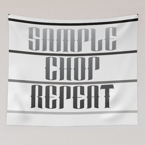 Item preview, Sample Chop Repeat - Music Beats Dj Producer Design Logo  designed and sold by onjcdesign.