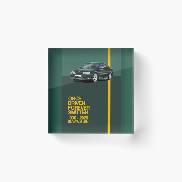 Vaux.hall Lotus Carlton 30th Anniversary Illustration Acrylic Block