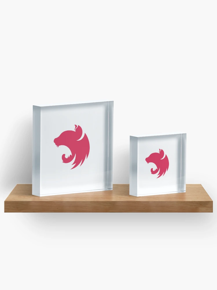 Thumbnail 3 of 5, Acrylic Block, NestJs Logotype - Nest JavaScript Logo designed and sold by hipstuff.