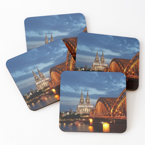 Item preview, Cologne Cathedral, Dom, Hohenzollern Bridge, dusk, Cologne, Germany designed and sold by Torsten  Krüger.