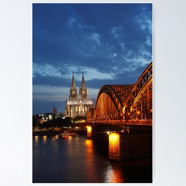 Item preview, Cologne Cathedral, Dom, Hohenzollern Bridge, dusk, Cologne, Germany designed and sold by Torsten  Krüger.