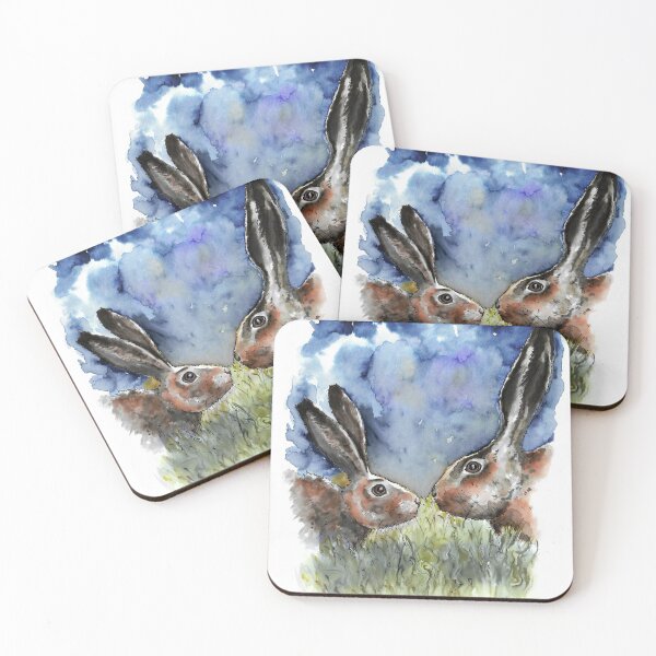 Item preview, Hare and Mother Hare - watercolour designed and sold by Sophie Shaw.