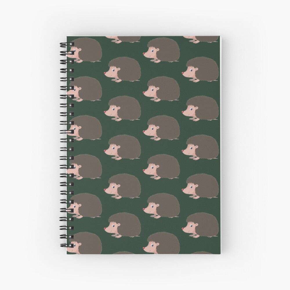small forest hedgehog with sharp spines and read nose Spiral Notebook