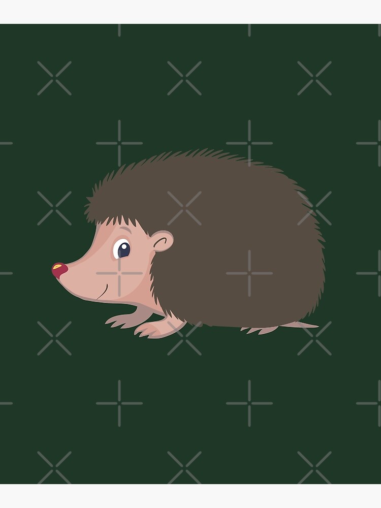small forest hedgehog with sharp spines and read nose by duxpavlic