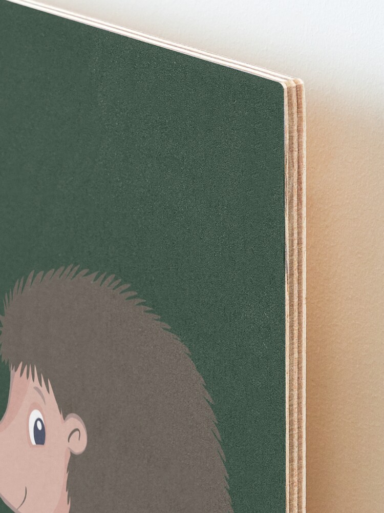 Alternate view of small forest hedgehog with sharp spines and read nose Mounted Print
