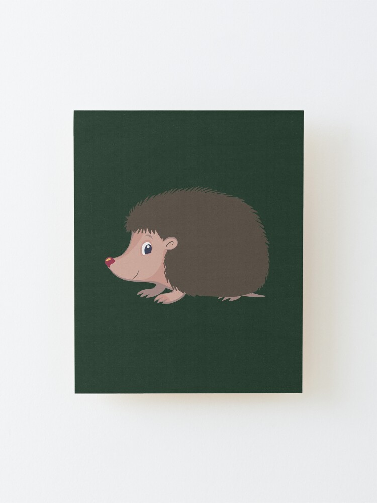 Alternate view of small forest hedgehog with sharp spines and read nose Mounted Print