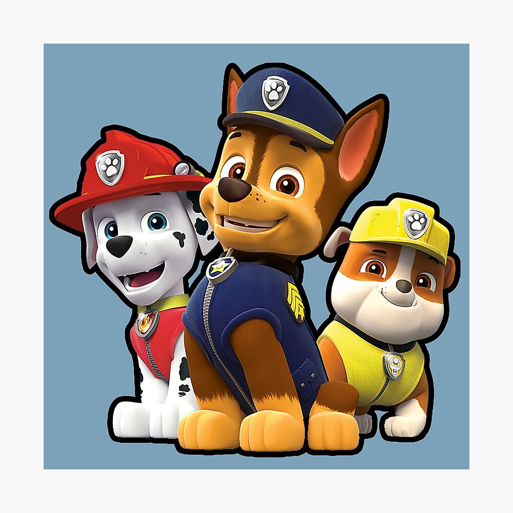 Bevidst imod Vær modløs Paw Patrol - Chase, Marshall and Rubble" Poster by VitezCrni | Redbubble