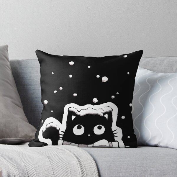 Item preview, black cat & snow designed and sold by fayfena.