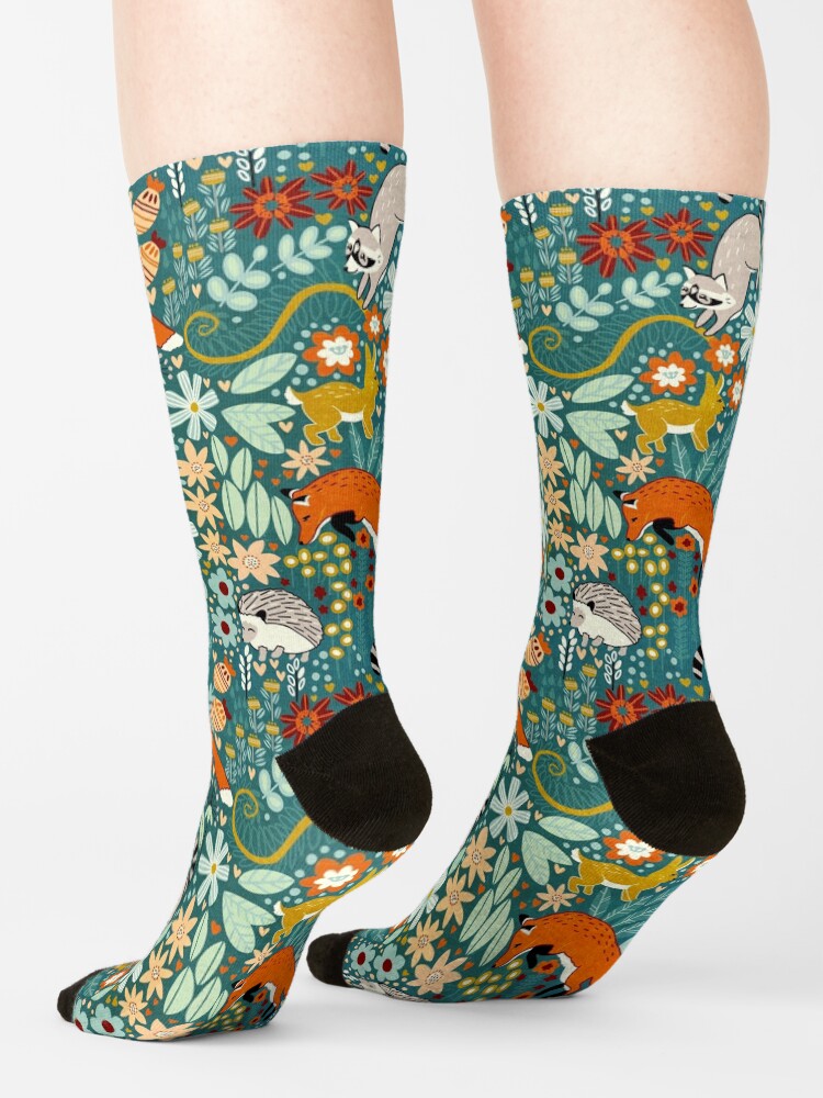 Alternate view of Textured Woodland Pattern Socks