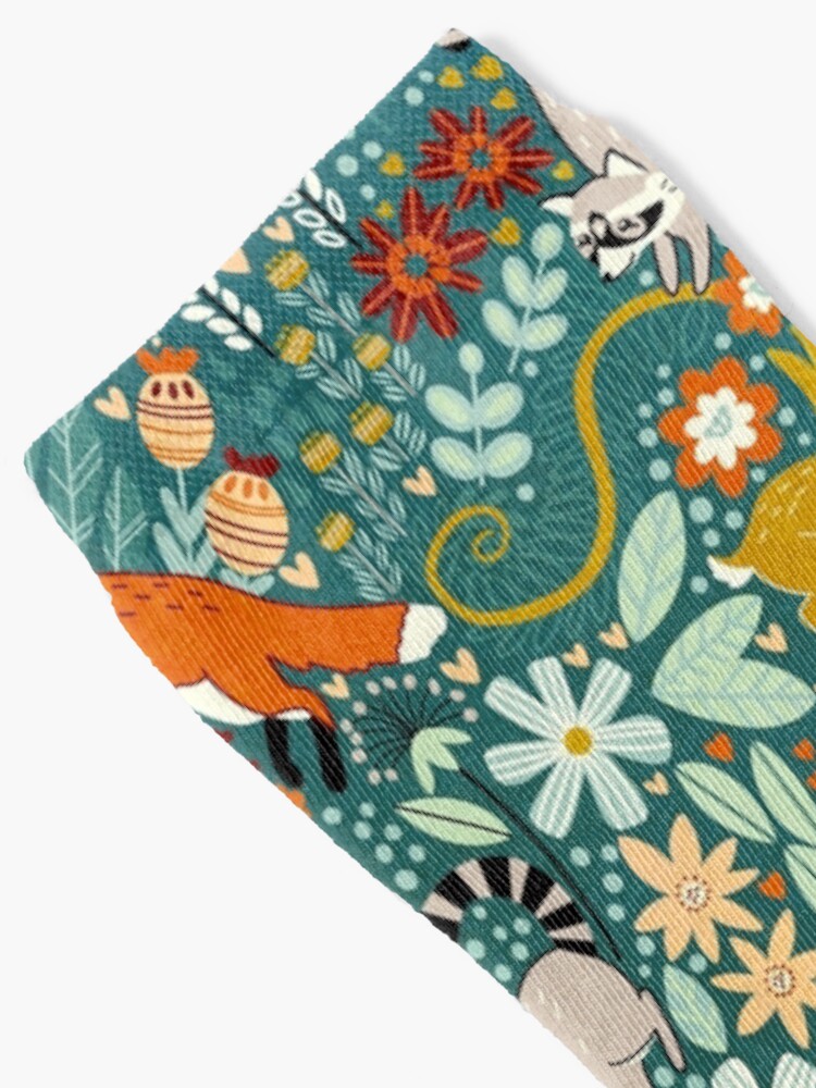 Alternate view of Textured Woodland Pattern Socks
