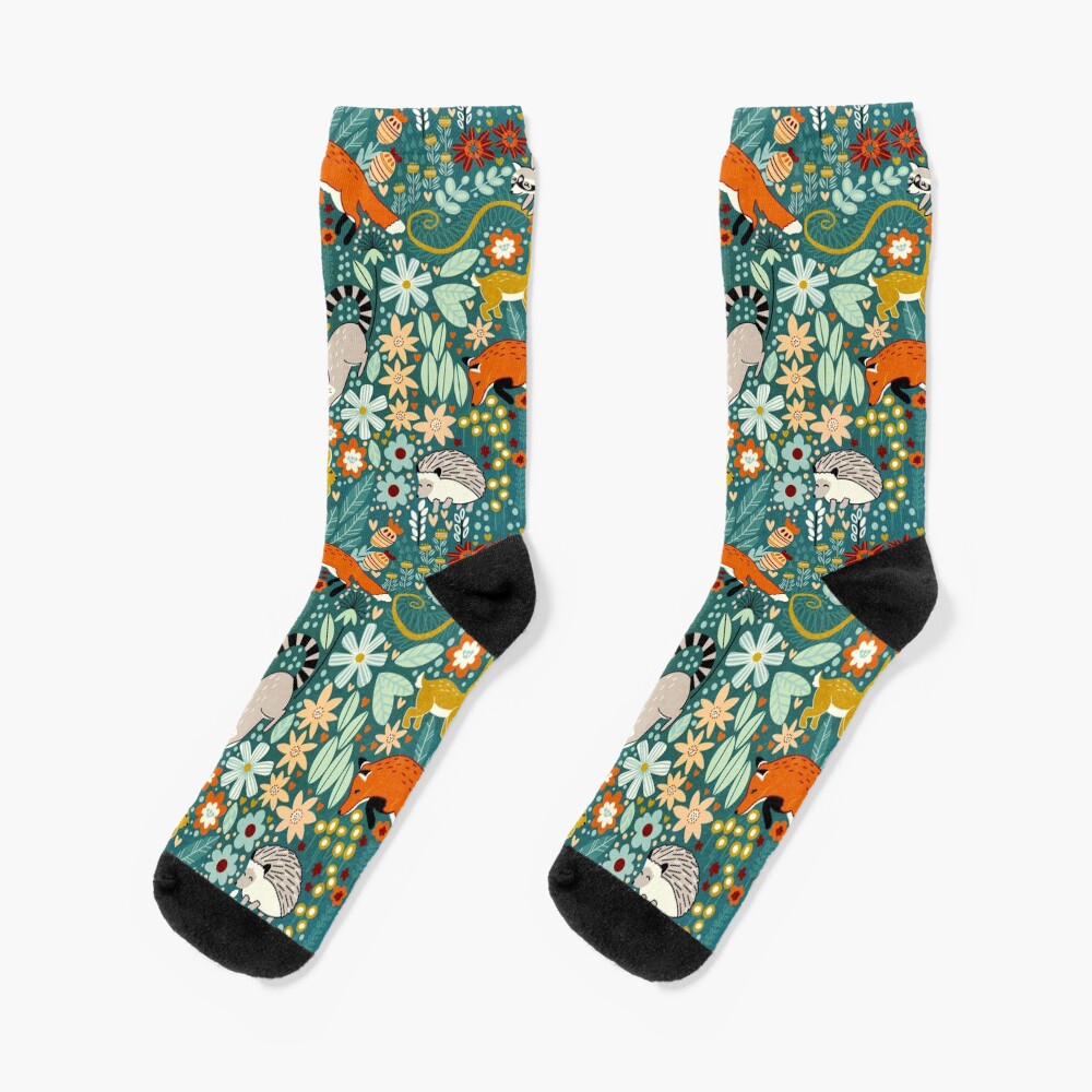 Textured Woodland Pattern Socks
