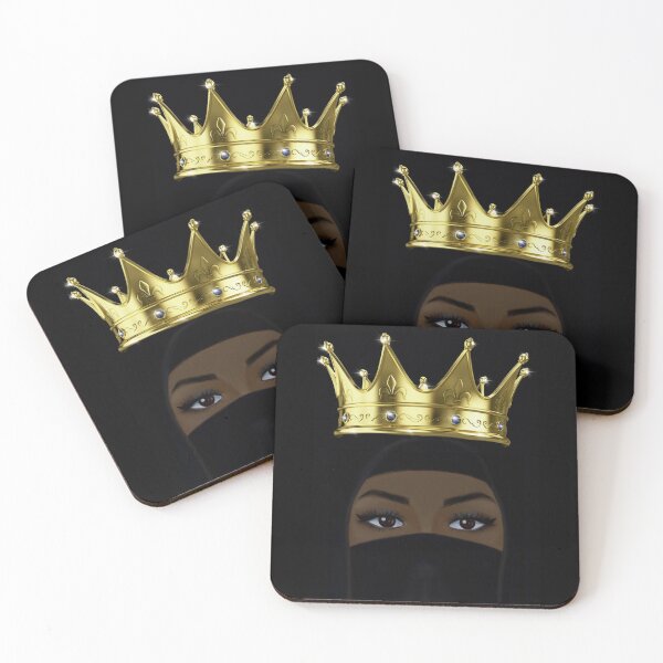 Item preview, Muslimah queen wearing crown and Niqab drawing designed and sold by Imanitasong.