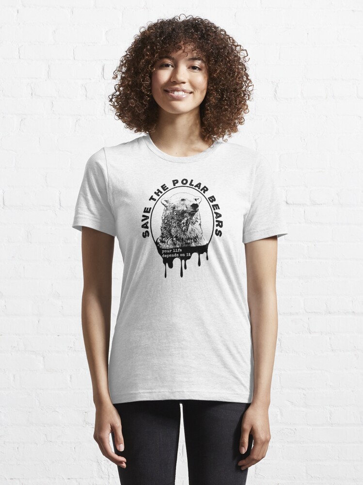 Essential T-Shirt, Save the Polar Bear, International Polar Bear Day designed and sold by PrintChutney