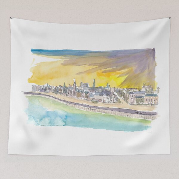 Item preview, Aberdeen Scotland City at Sunset designed and sold by artshop77.