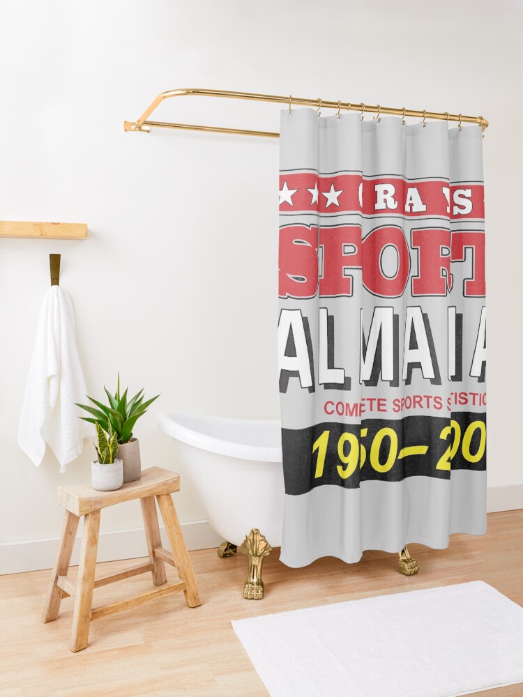 Alternate view of Biff's Sports Almanac Shower Curtain