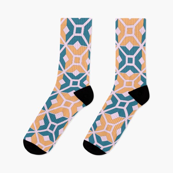 Item preview, Italian tessellation cerulean and light orange designed and sold by aapshop.